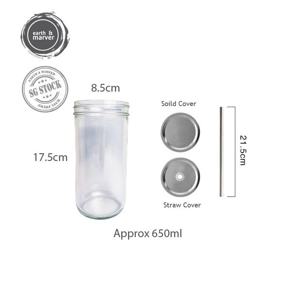 Glass Jar / Mason Jar / food Jar / Drinking Jar