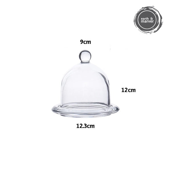 Glass Dome Food Cover with Plate
