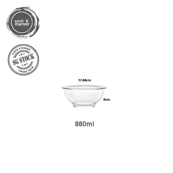 Borosilicate Salad bowl / Stackable Salad Bowl / Mixing Bowl, Glass Bowl
