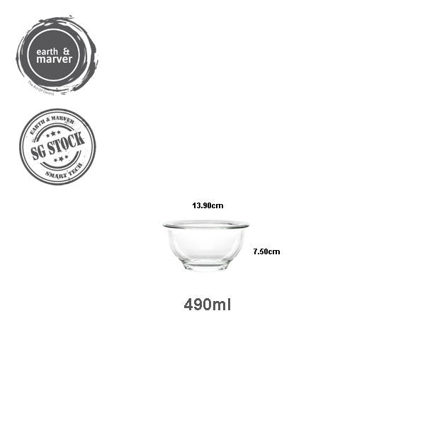 Borosilicate Salad bowl / Stackable Salad Bowl / Mixing Bowl, Glass Bowl