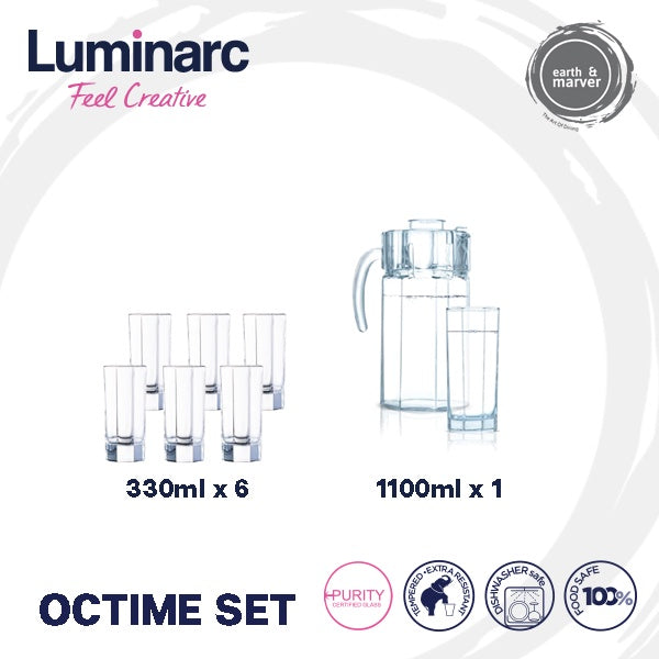 Luminarc 7 pcs OCTIME Dinking Set