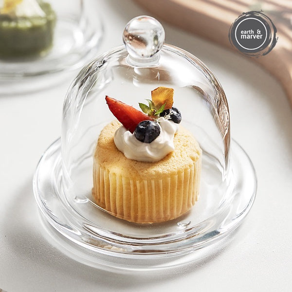 Glass Dome Food Cover with Plate