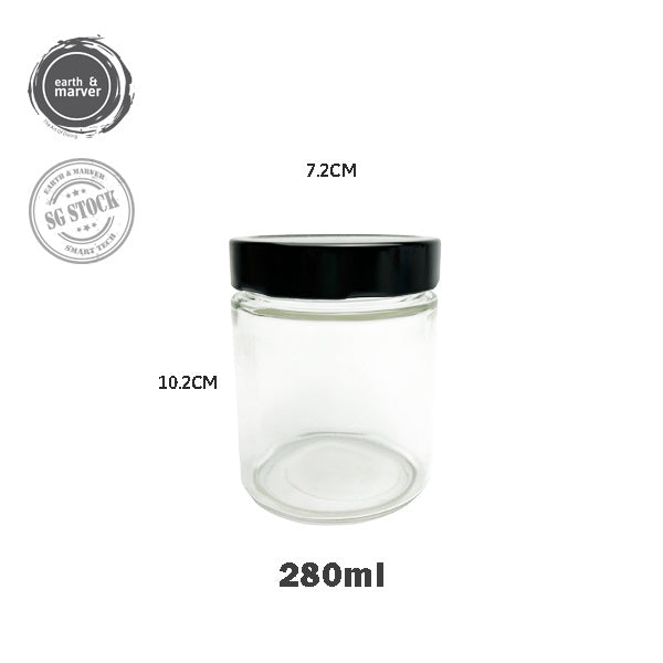 Glass Jar  Set Of 6 pcs * 100ml / 180ml / 280ml / 380ml / 500ml