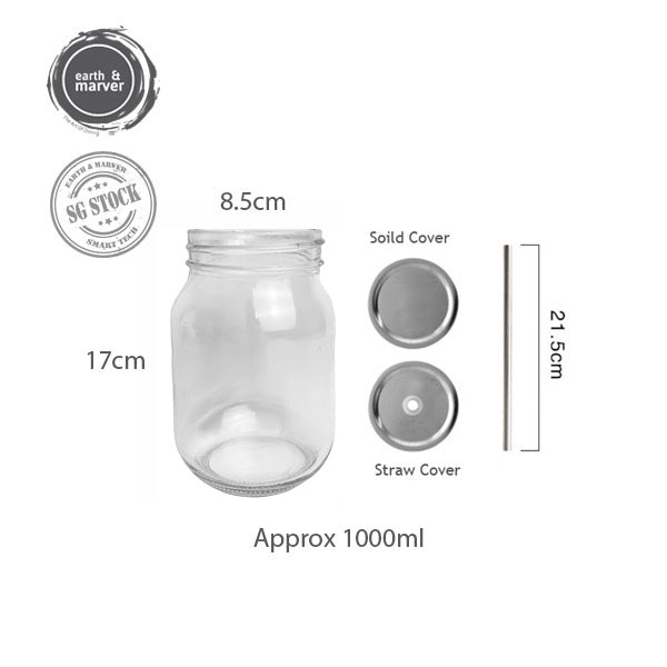 Glass Jar / Mason Jar / food Jar / Drinking Jar