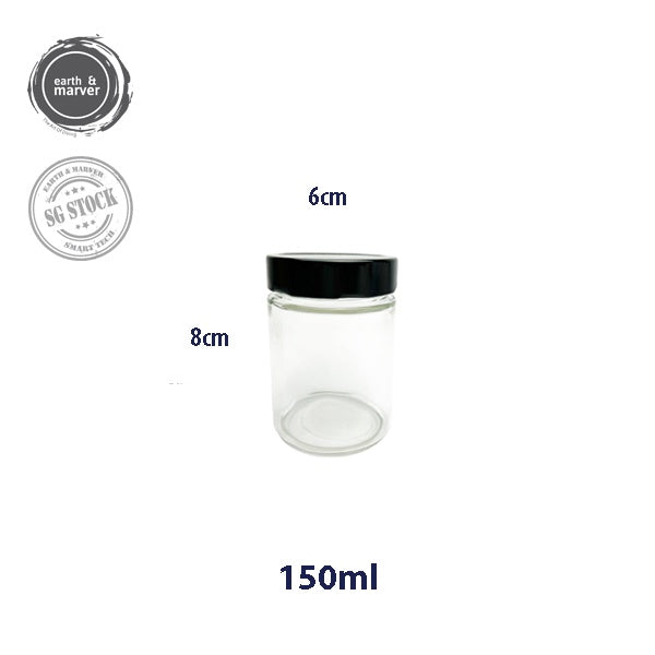 Glass Jar  Set Of 6 pcs * 100ml / 180ml / 280ml / 380ml / 500ml