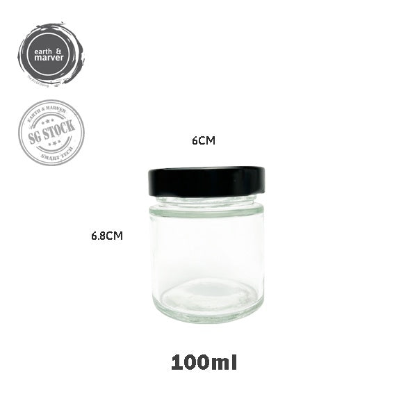 Glass Jar  Set Of 6 pcs * 100ml / 180ml / 280ml / 380ml / 500ml