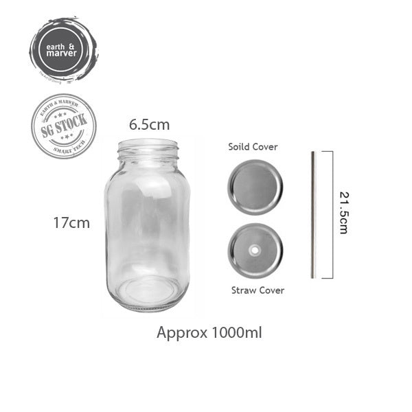 Glass Jar / Mason Jar / food Jar / Drinking Jar