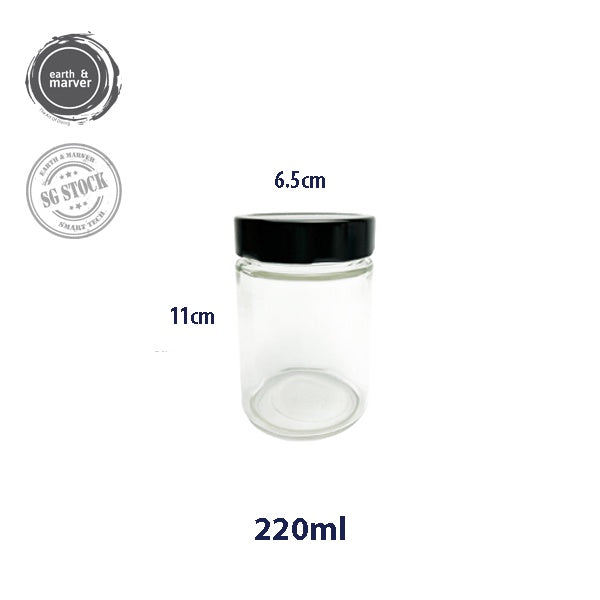 Glass Jar  Set Of 6 pcs * 100ml / 180ml / 280ml / 380ml / 500ml