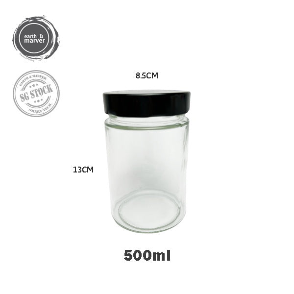 Glass Jar  Set Of 6 pcs * 100ml / 180ml / 280ml / 380ml / 500ml