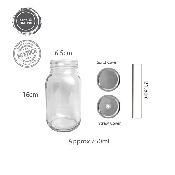 Glass Jar / Mason Jar / food Jar / Drinking Jar