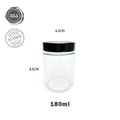 Glass Jar  Set Of 6 pcs * 100ml / 180ml / 280ml / 380ml / 500ml
