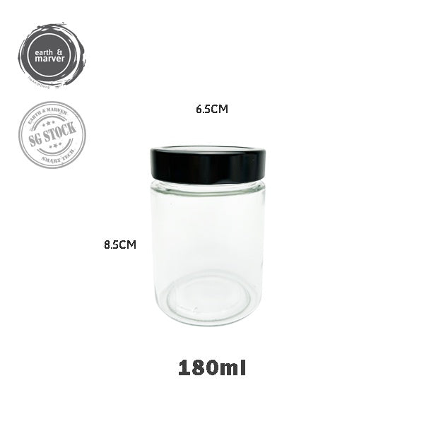 Glass Jar  Set Of 6 pcs * 100ml / 180ml / 280ml / 380ml / 500ml