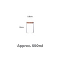 Borosilicate glass Jar with wooden lid