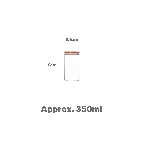 Borosilicate glass Jar with wooden lid