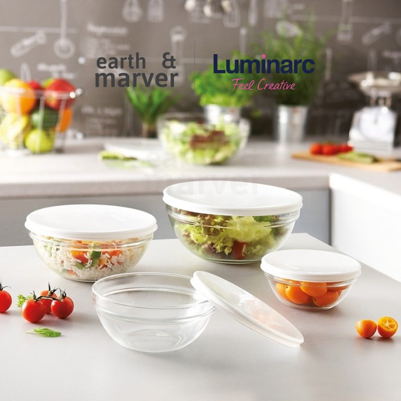 Luminarc Salad bowl with Lid Set of 4