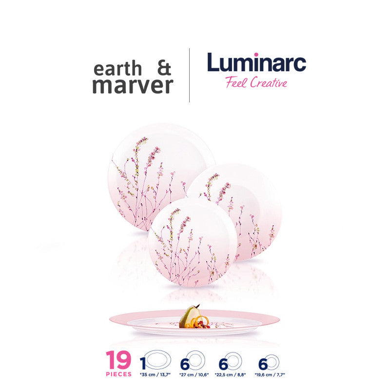 Luminarc Trompette 19 pcs Dinner Set / Plates & Bowls set / Tableware