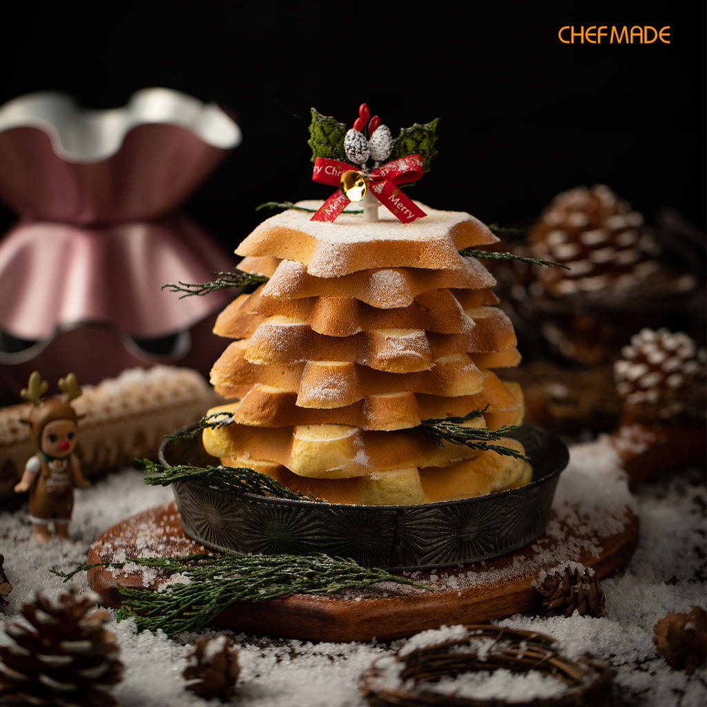 CHEFMADE Hexagonal Bread Pan Non-stick Cake Mould Christmas Holiday Bakeware WK9823