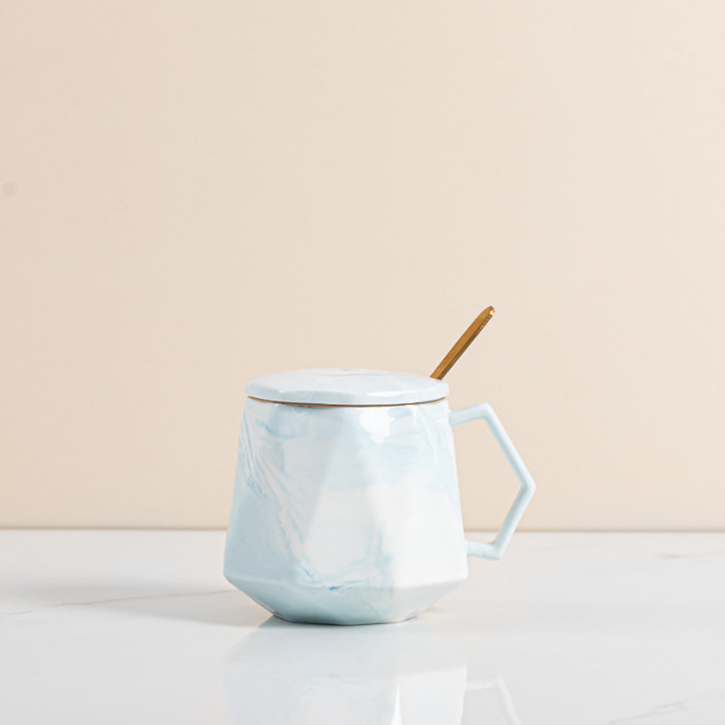 Marble Design mug set / customise name / personalize mug with Gift Box
