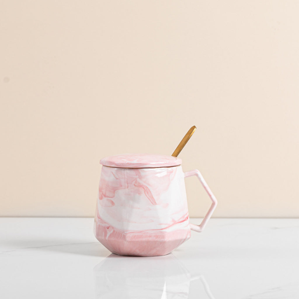Marble Design mug set / customise name / personalize mug with Gift Box