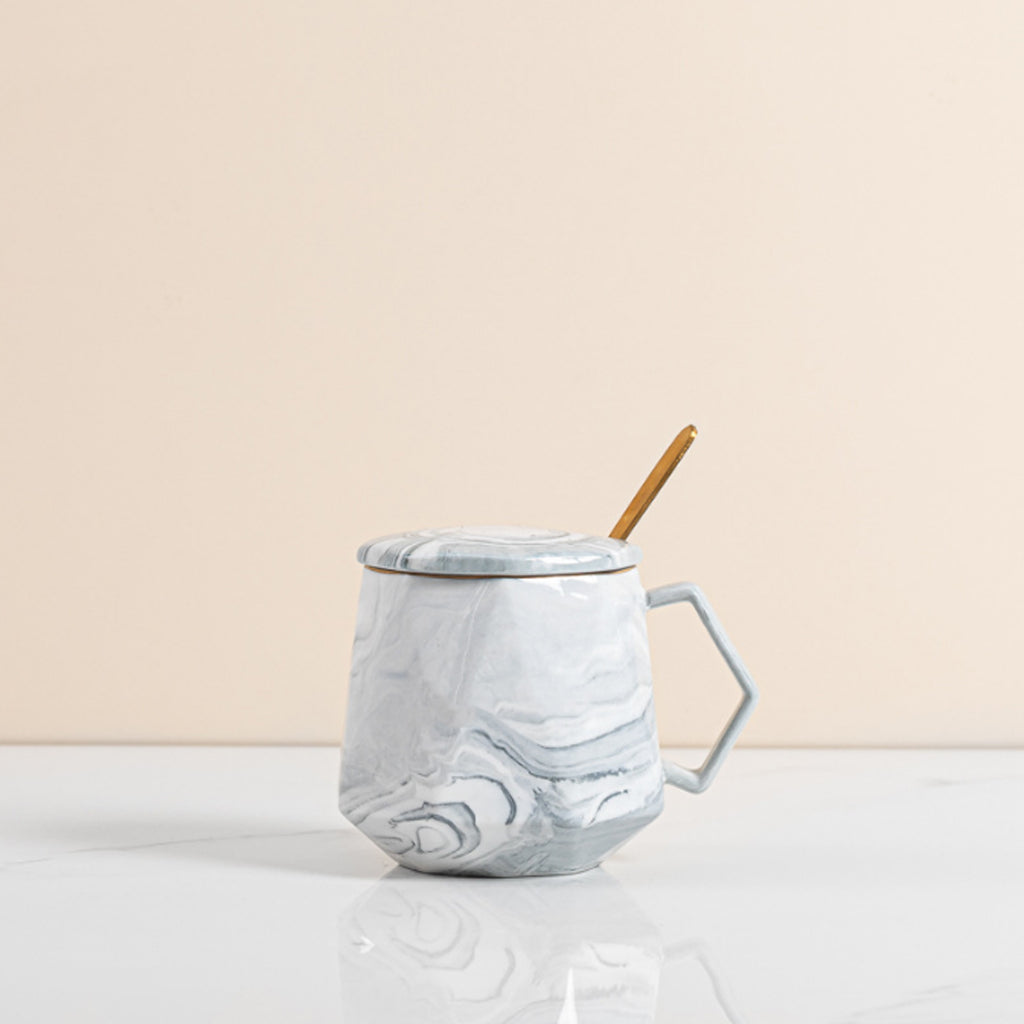 Marble Design mug set / customise name / personalize mug with Gift Box