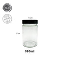 Glass Jar  Set Of 6 pcs * 100ml / 180ml / 280ml / 380ml / 500ml