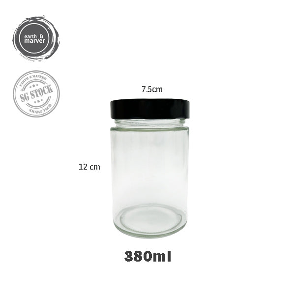 Glass Jar  Set Of 6 pcs * 100ml / 180ml / 280ml / 380ml / 500ml