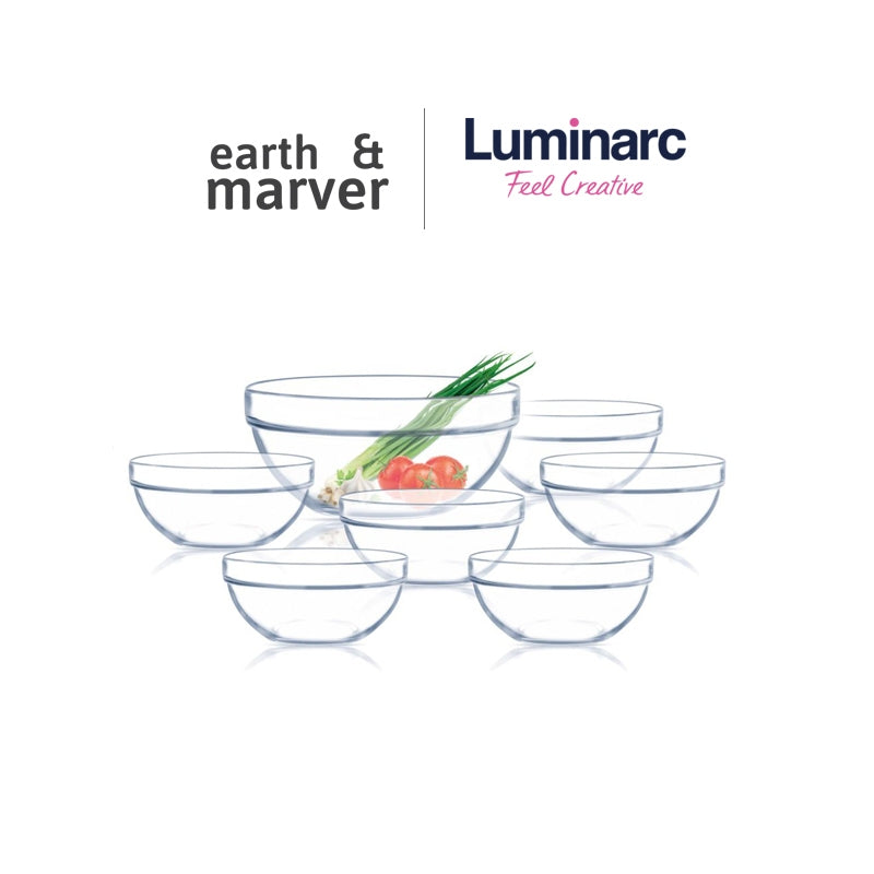 Luminarc 7 pc Salad Bowl Set 20cm * 1 pc + 10cm * 6 pcs