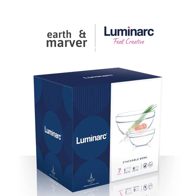 Luminarc 7 pc Salad Bowl Set 20cm * 1 pc + 10cm * 6 pcs