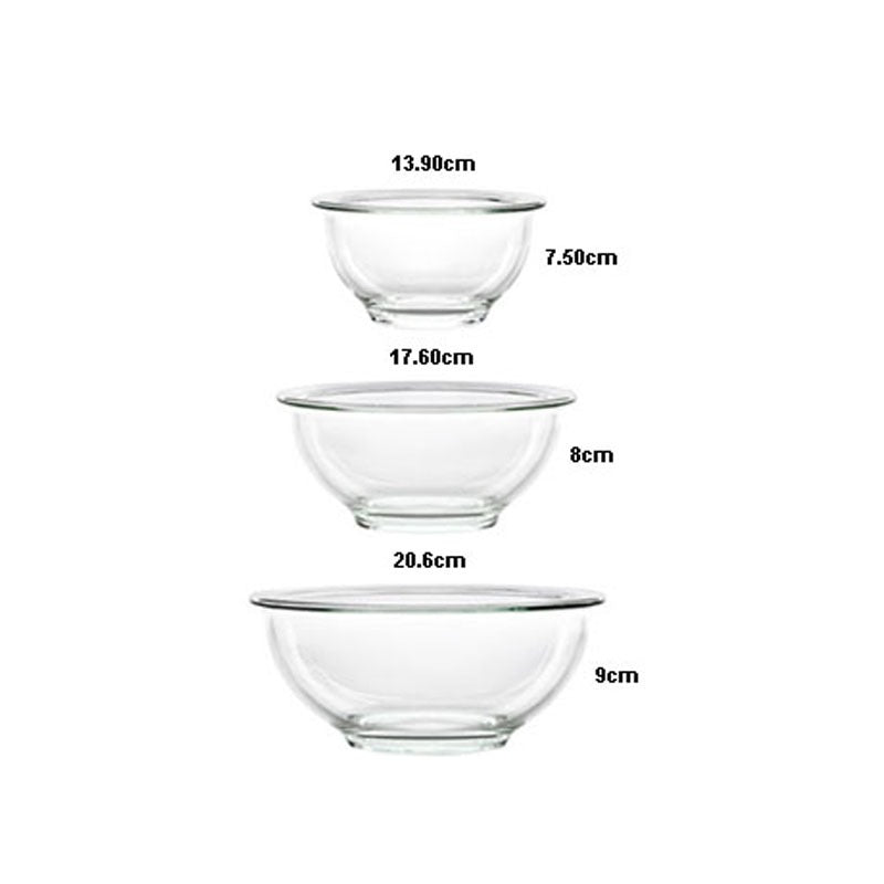 Borosilicate Salad bowl / Stackable Salad Bowl / Mixing Bowl, Glass Bowl