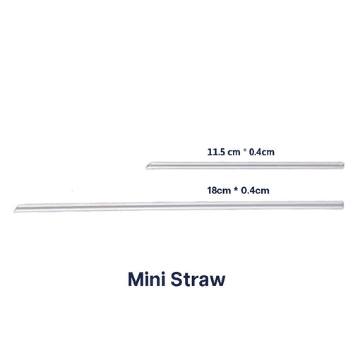 200 pcs Yakult Straw / Vitagen Straw 11.5cm  *0.4cm Individual wrapped, Transparent
