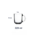 Luminarc Troquet Jumbo 500ml / 320ml Glass Mug
