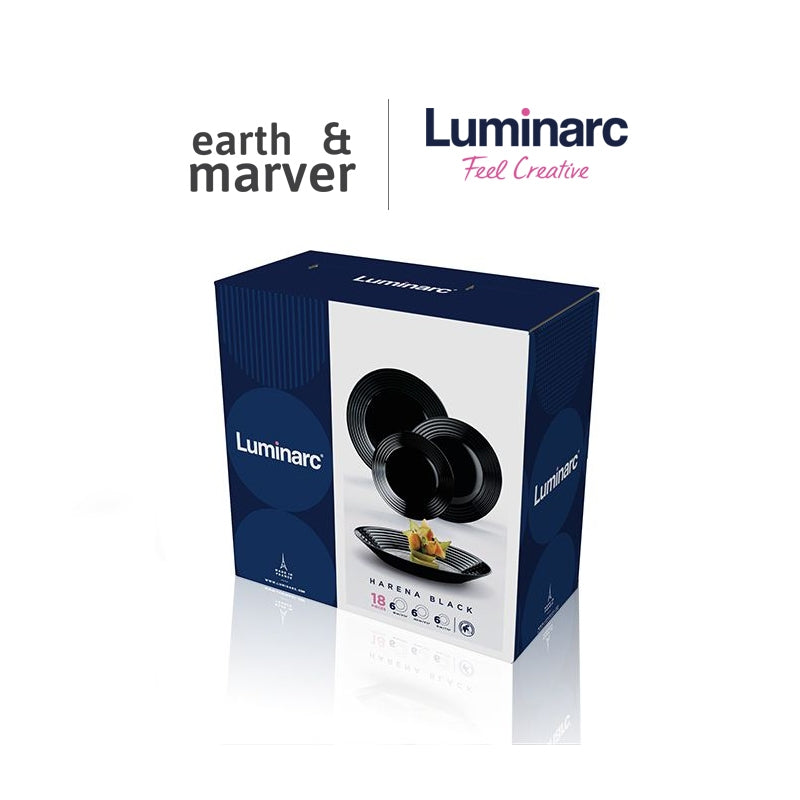 Luminarc Harena Black 18 pcs Dinner Set