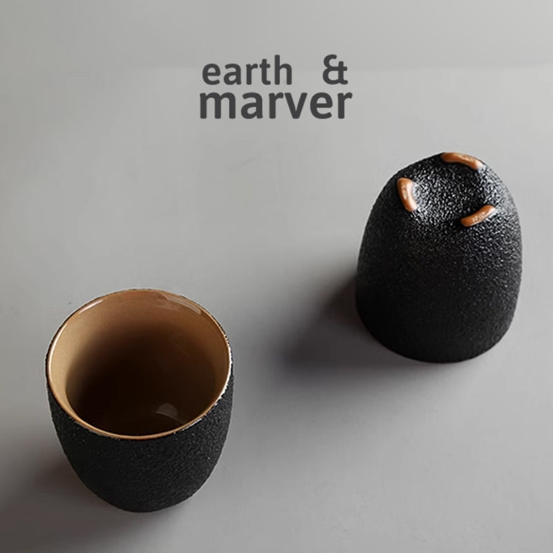 Earth & Marver Japanese Ceramic cup 150ml ( Set of 6pcs )