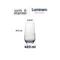 Luminarc 6 pcs Val Surloire Tumblers 360ml / 400ml  / 420ml