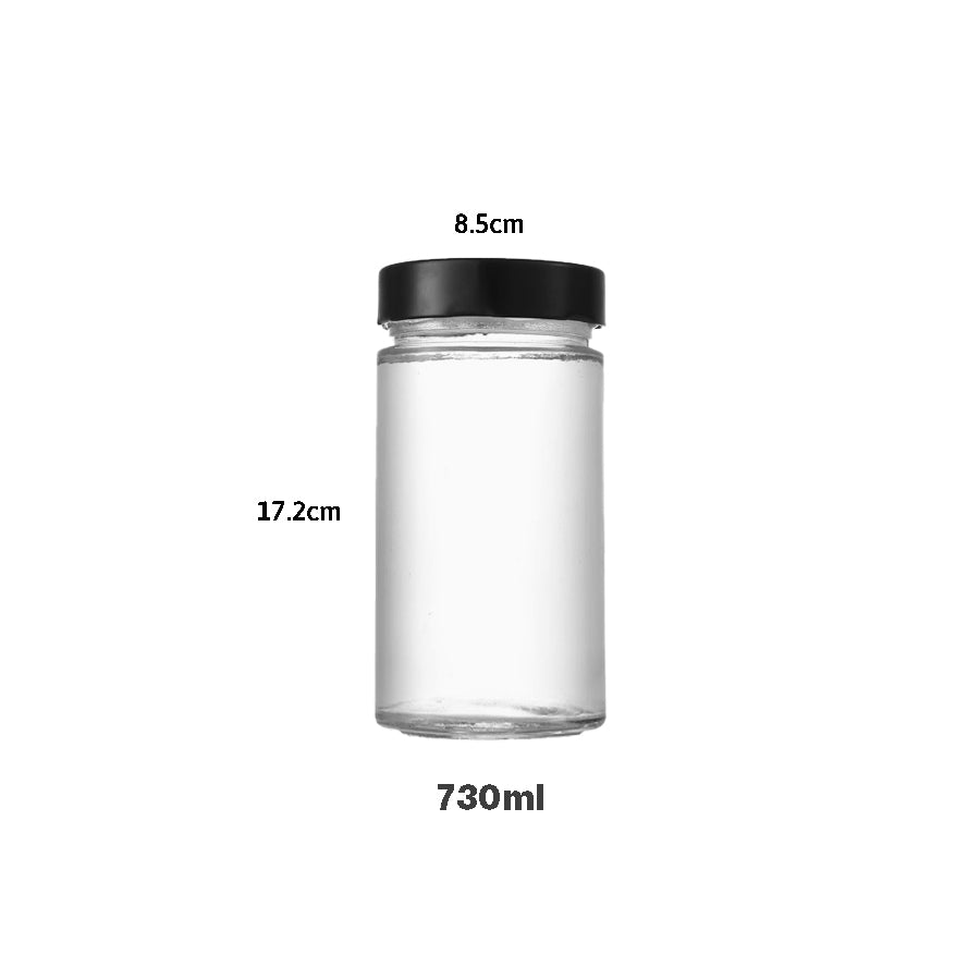 Glass Jar  Set Of 6 pcs * 100ml / 180ml / 280ml / 380ml / 500ml