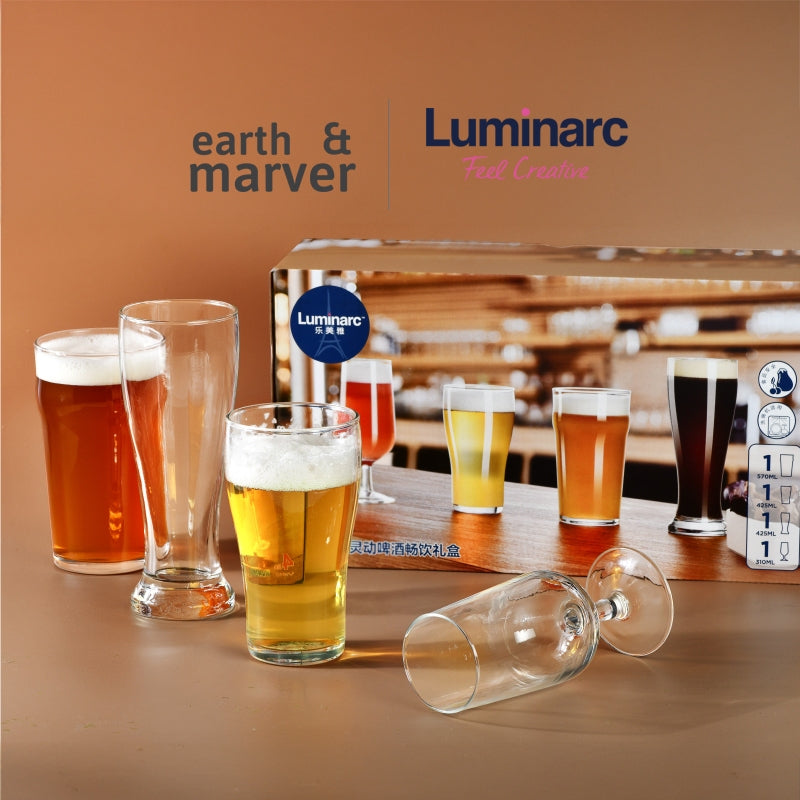 Luminarc 4pc Beer Gift Box Set ( Assorted Design )