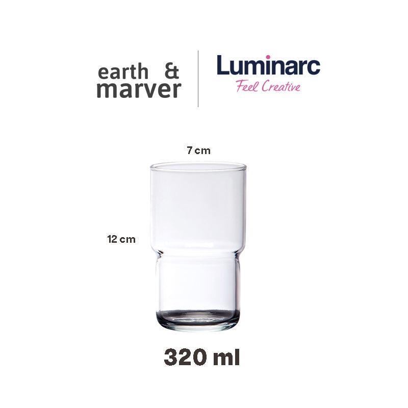 Arcoroc Log 320ml Tempered Glass Tumbler Set of 6