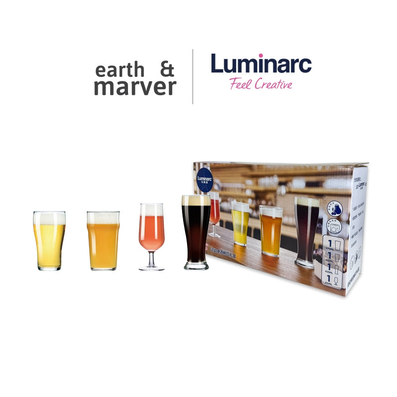 Luminarc 4pc Beer Gift Box Set ( Assorted Design )