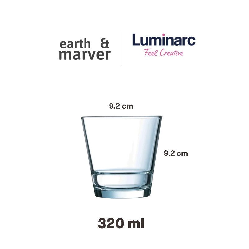 Arcoroc Stack Up Old Fashioned Tumbler 320ml Set of 6
