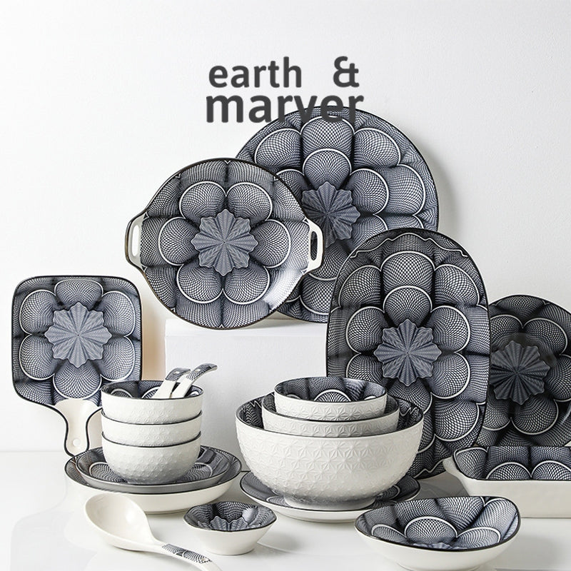 Ceramic Dinnerware set for 8 Pax / Plates & Bowls Set