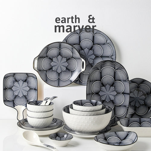 Ceramic Dinnerware set for 8 Pax / Plates & Bowls Set