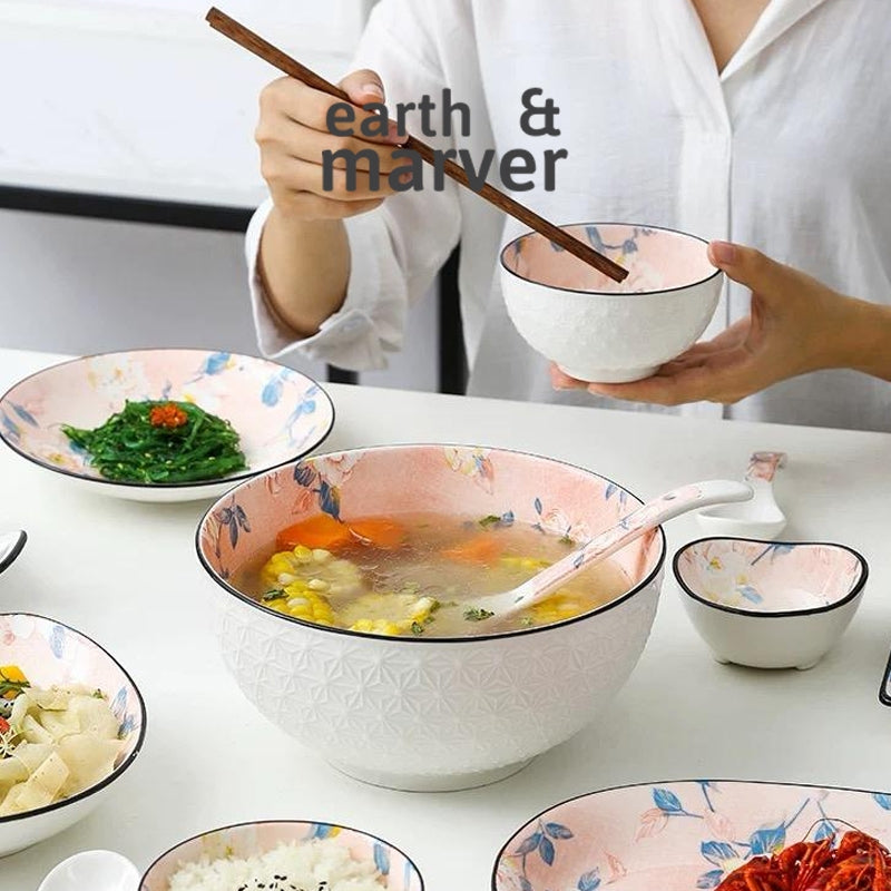 Ceramic Dinnerware set for 8 Pax / Plates & Bowls Set