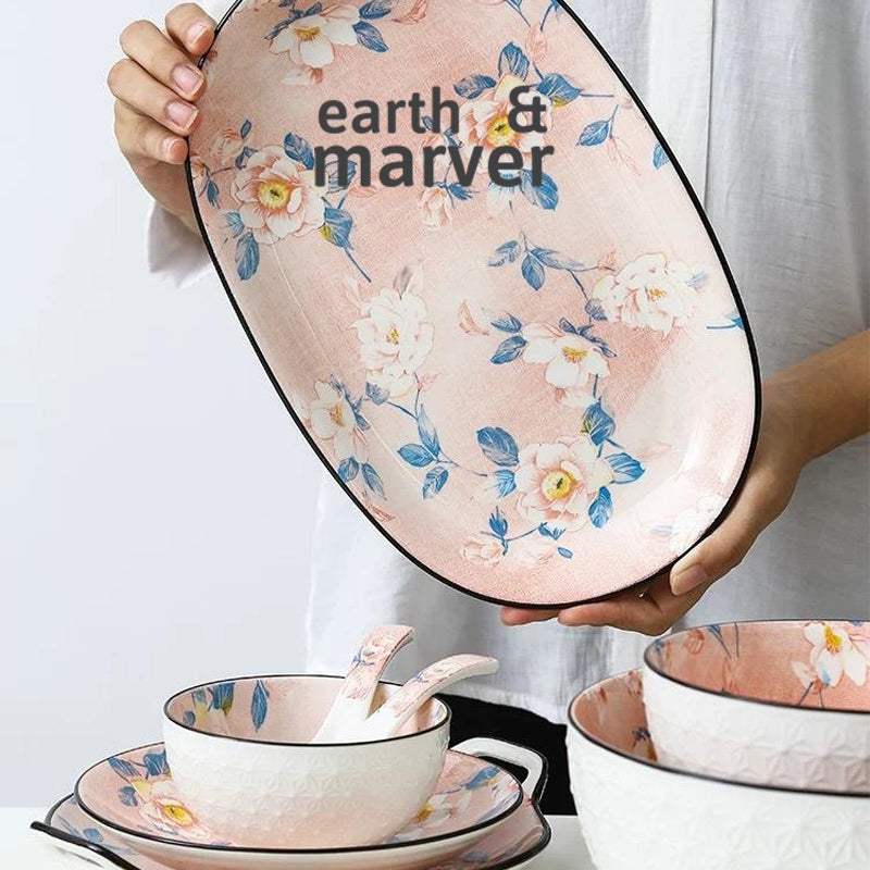 Ceramic Dinnerware set for 8 Pax / Plates & Bowls Set