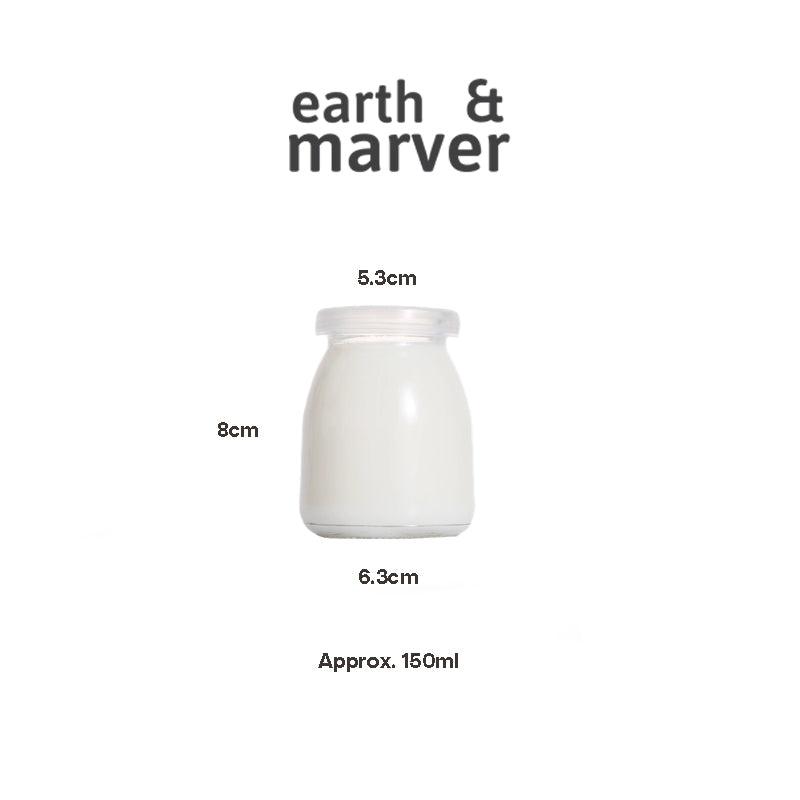 Glass Pudding Bottle with Lid 100ml / 150ml / 200ml / Yogurt Jars with Lid