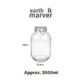 Thick Glass Storage Canister Jar / Transparent Glass Sealed / Food Storage Container with Acacia Wood Cover / Huge Jar
