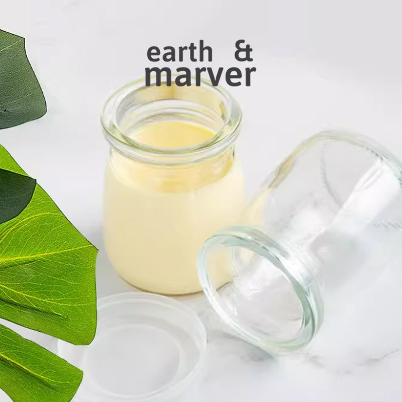 Glass Pudding Bottle with Lid 100ml / 150ml / 200ml / Yogurt Jars with Lid