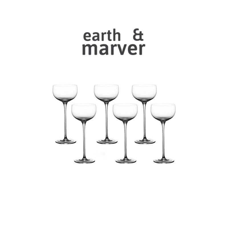 Crystal Goblet-Shaped Champagne Glass150ml Set of 6 pcs