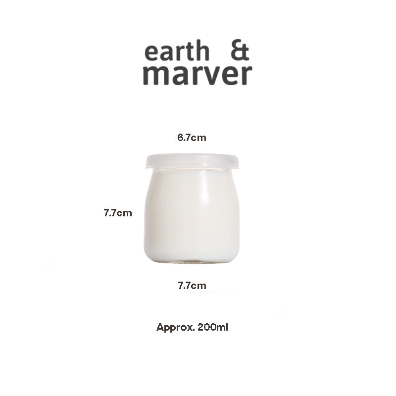 Glass Pudding Bottle with Lid 100ml / 150ml / 200ml / Yogurt Jars with Lid