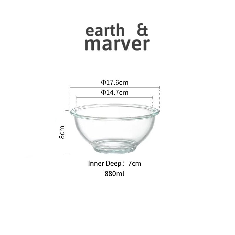 Borosilicate Salad bowl / Stackable Salad Bowl / Mixing Bowl, Glass Bowl