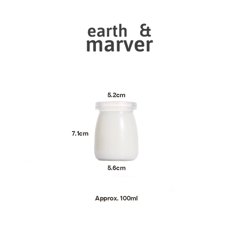 Glass Pudding Bottle with Lid 100ml / 150ml / 200ml / Yogurt Jars with Lid